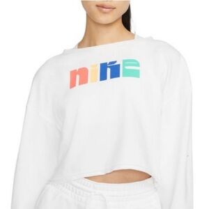 NIKE Cropped White Sweatshirt